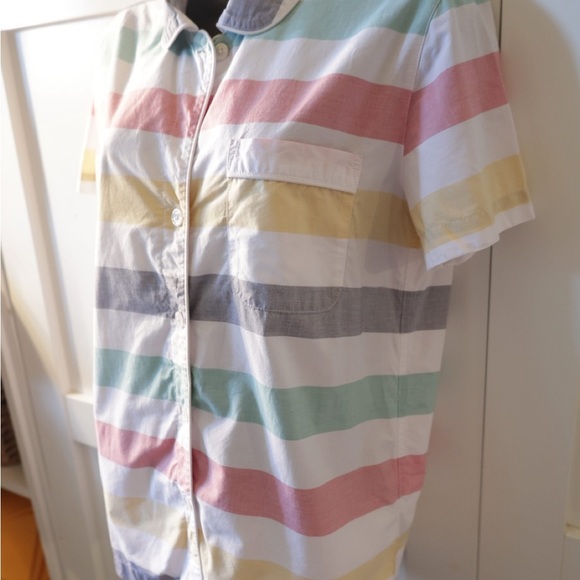 Striped Short Sleeve Pajama Top - Picture 2 of 4